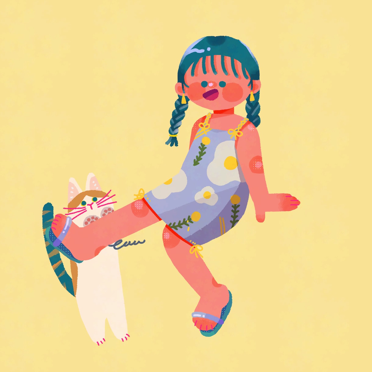 絵本調のゆるいイラストを描きます 主線なしのあったかわいいイラストをお届けします イメージ3