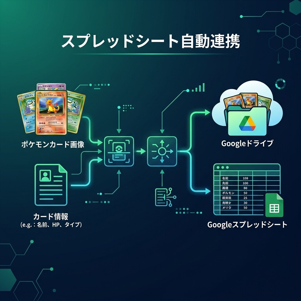 ポケカ価格を自動取得！スプレッドシート連携管理ます 毎日の自動取得スケジュール、利益率調整や画像自動保存も対応 イメージ3