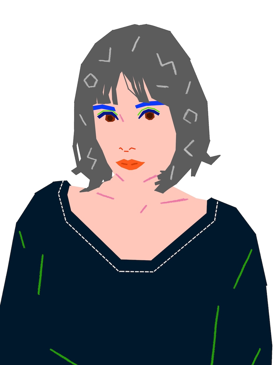 カラフルでグラフィカルな似顔絵承ります ご本人様だけでなくご家族ご友人ペットさんなど描きます。 イメージ1