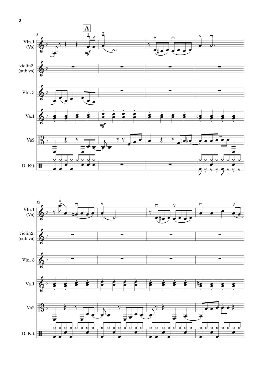 バイオリン譜作成｜耳コピでアニソン邦楽対応します 紅蓮華・残響散歌など実績多数｜アニソン・JPOP対応 イメージ2
