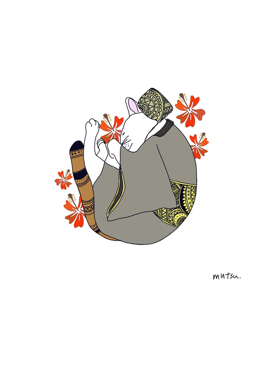 沖縄テイストのイラストを描きます 家族の一員でもあるペットのイラストを沖縄テイストで描きます イメージ1