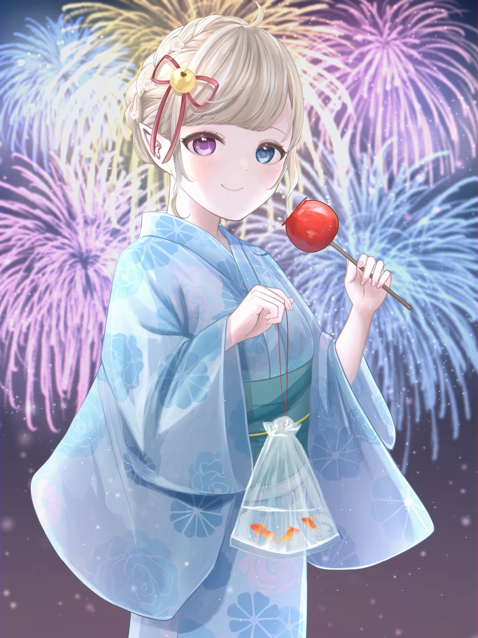 かわいいキャラクターの一枚絵描きます 儚くキラキラした雰囲気のイラストをお求めの方はぜひ！ イメージ10