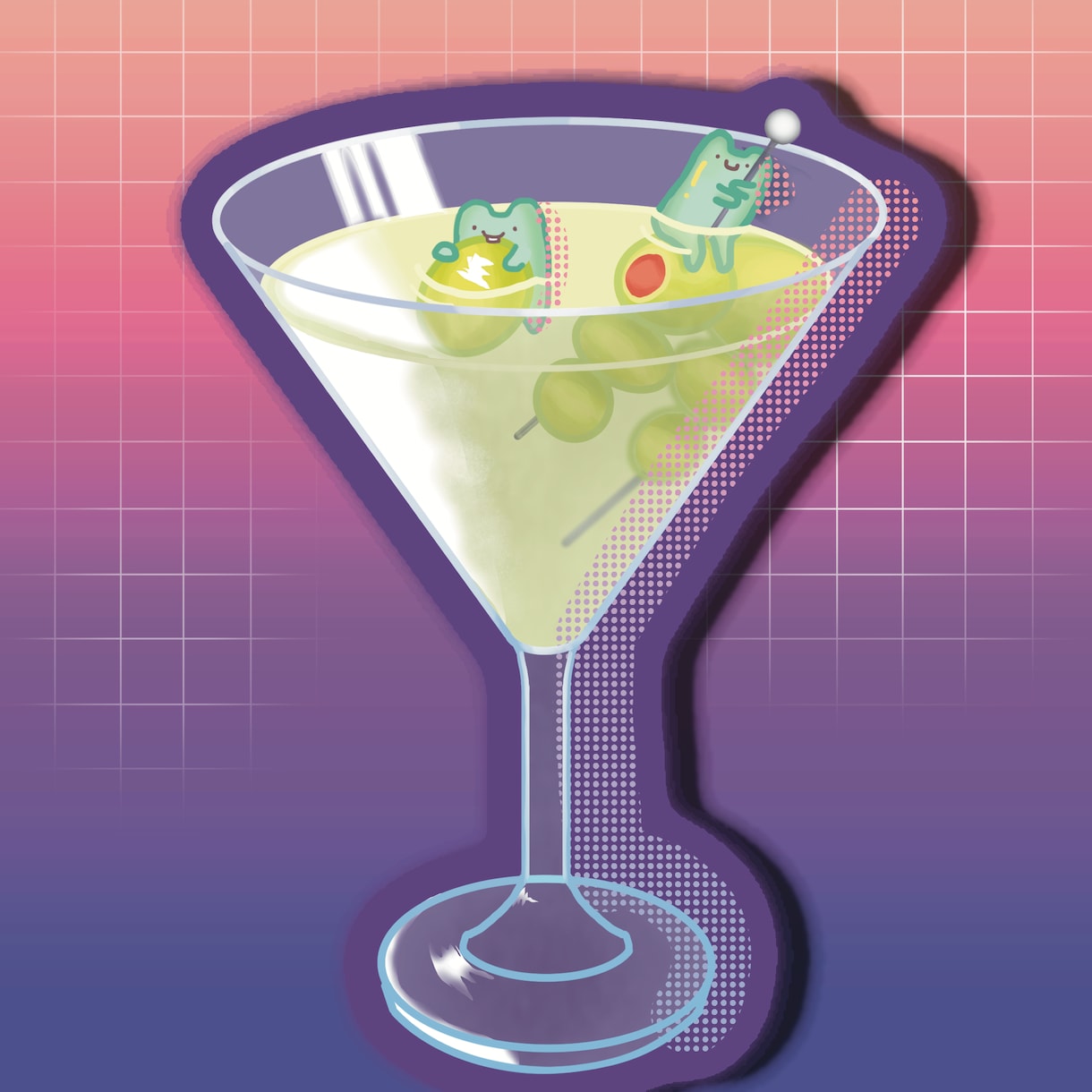 ゆるかわな動物イラスト(カエルカタツムリ)描きます シール、アイコン、アクキー用なんでも可愛く描けます。 イメージ6