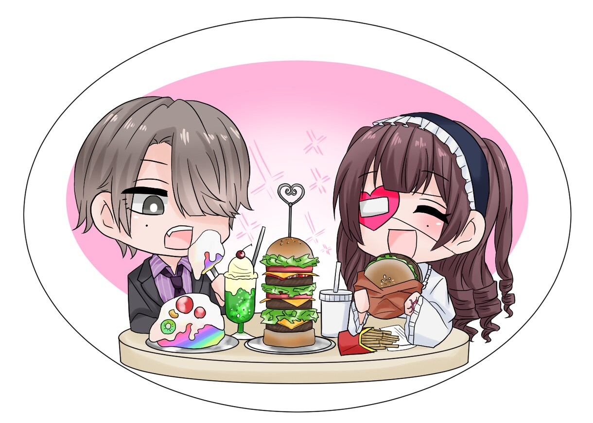 低価格でミニキャラのイラスト描きます (SNSアイコンや立ち絵などに！) イメージ2