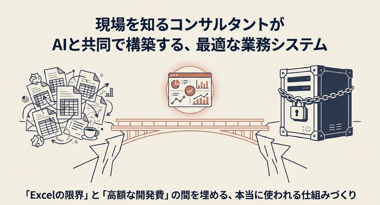 業務システムを開発します 現場を知るコンサルタントがAIと共同で構築 イメージ1