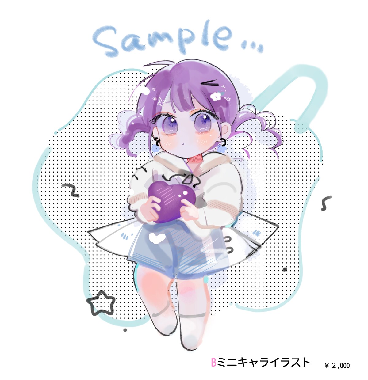 必見!きゅるふわ:*･ﾟ水彩イラスト描きます 見て癒される透明感100%のオリイラ❣ イメージ1