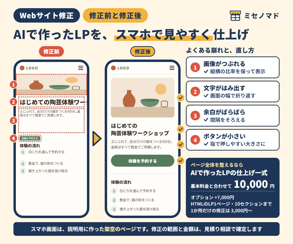 LP・HTML修正|AIで作ったページも仕上げます HTML・ペライチ・STUDIO・Wixのホームページ修正 イメージ2
