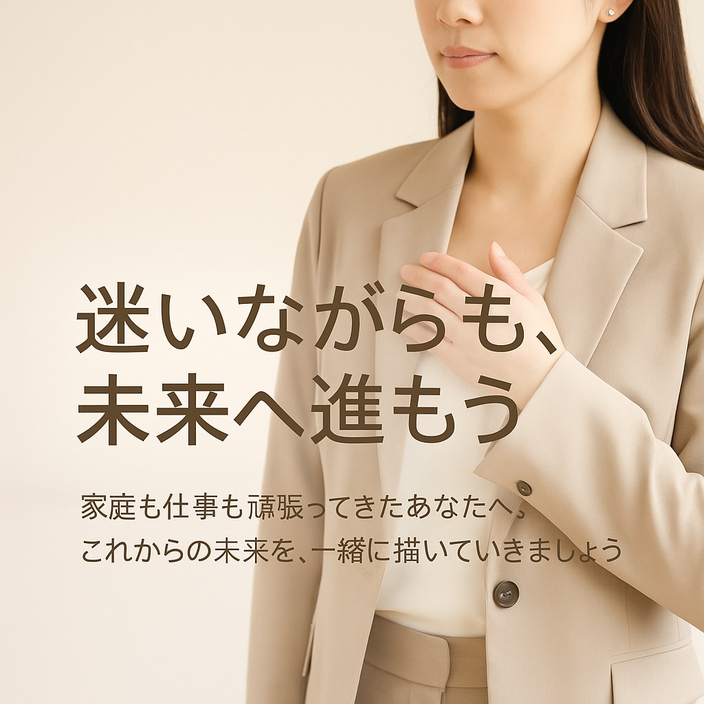 頑張っているキャリア女性のお悩みをお聞きします 子育て中の大黒柱母が、不安を一緒に解決する方法を見つけます イメージ1