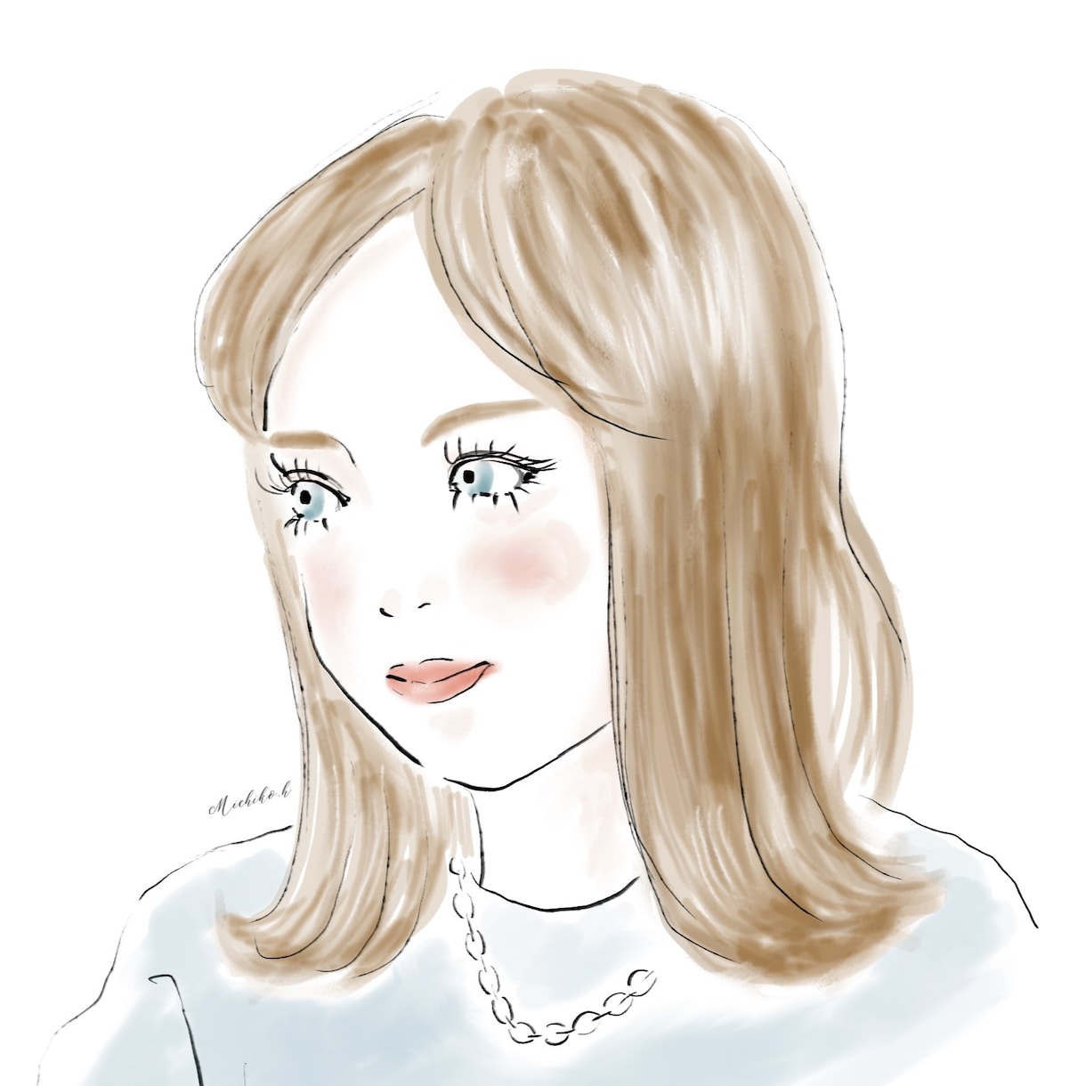 手描き感のあるお洒落なガールズイラスト描きます SNSアイコン画像、WEBページ挿絵に イメージ1