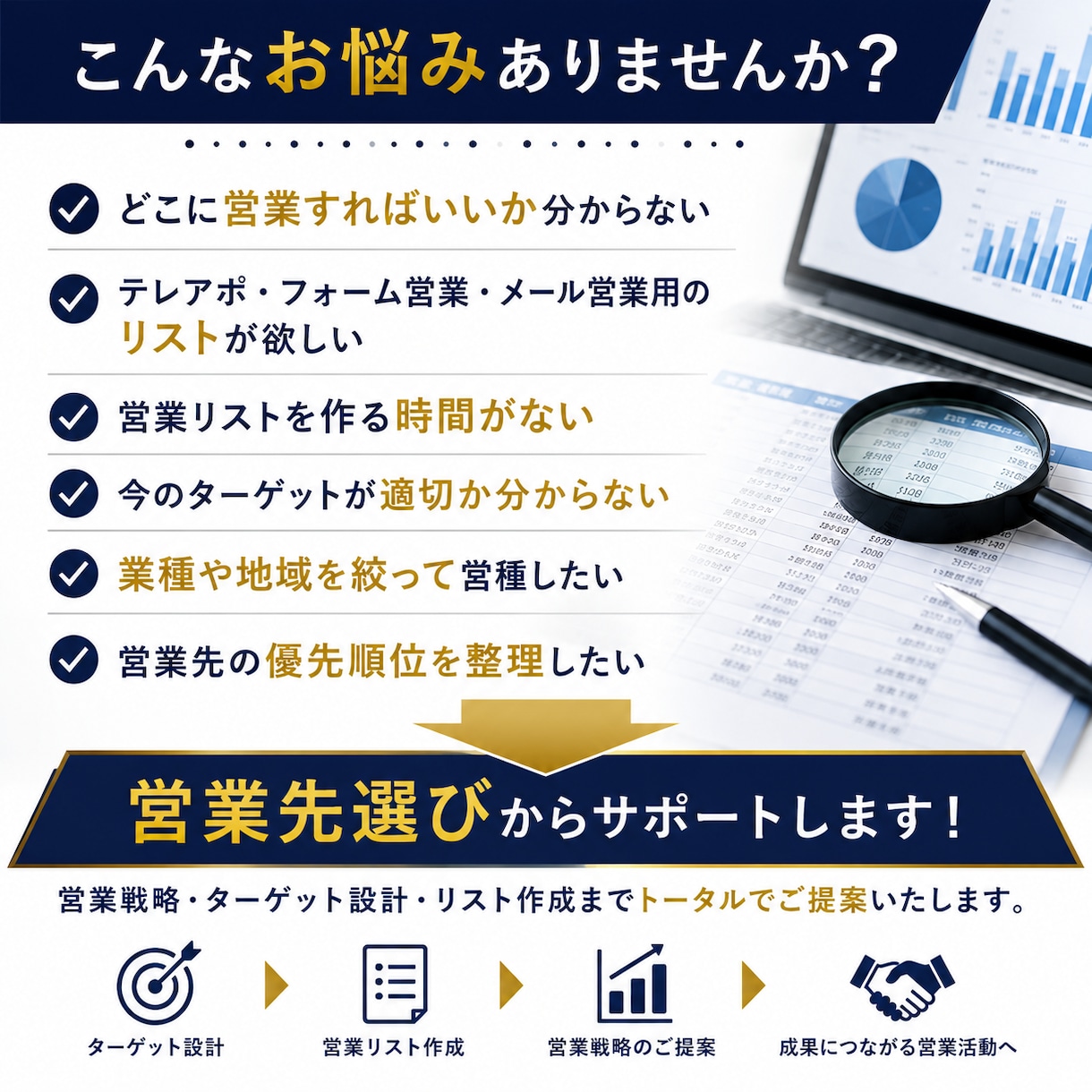 最短2日納品！営業先選びから一緒にご提案します 営業成果を見据えたターゲットの選定とリストの納品をいたします イメージ2