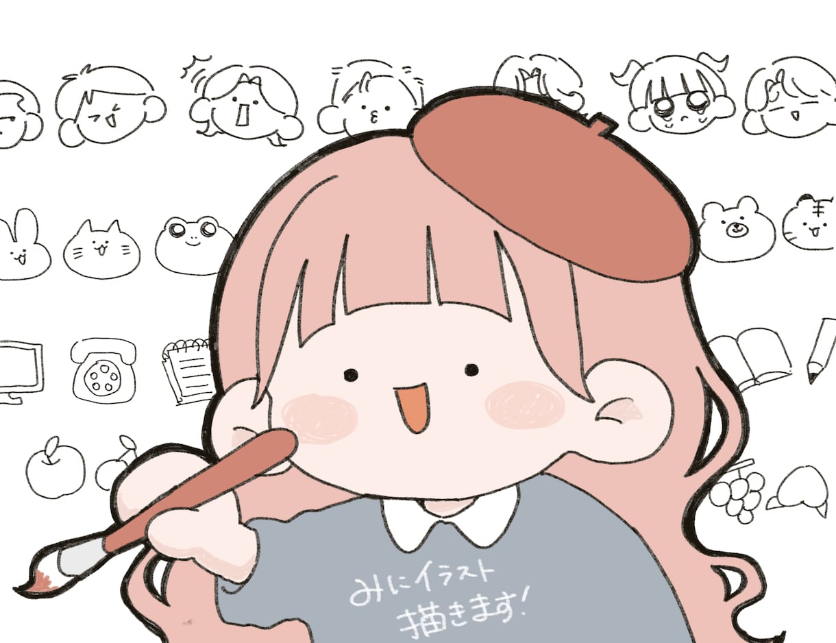 ゆるくてかわいいイラスト描きます SNSアイコンから挿絵まで幅広くゆるかわいく彩ります イメージ1