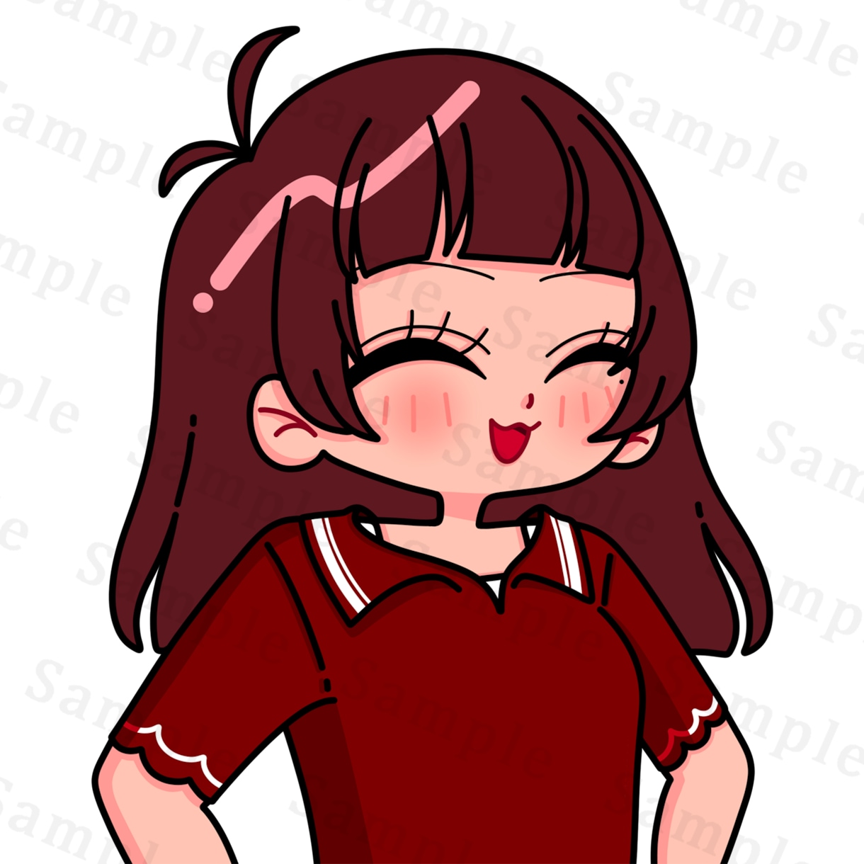 デフォルメイラストお描きします 活動用（女性限定）イラストをお求めの方に！ イメージ3