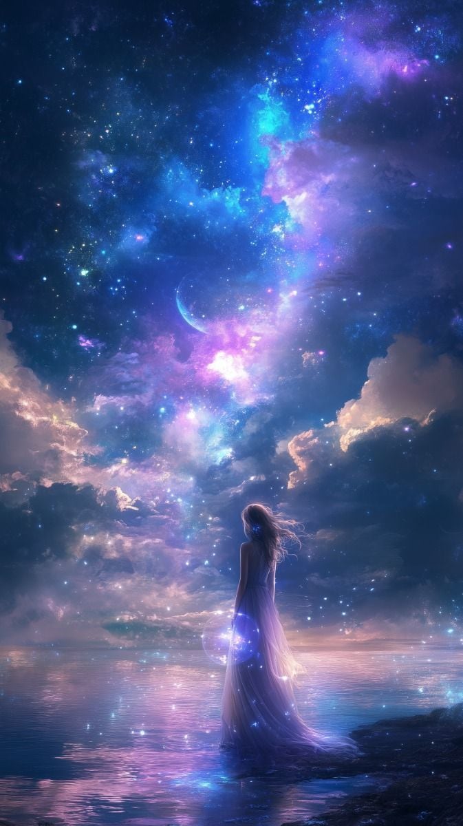 心に響く幻想的な画像を制作します 月や星空など、幻想的で心に残る一枚を制作いたします。 イメージ1