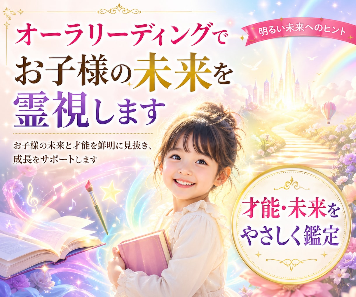 オーラリーディングでお子様の未来を霊視します お子様の未来と才能を鮮明に見抜き、成長をサポートします イメージ1