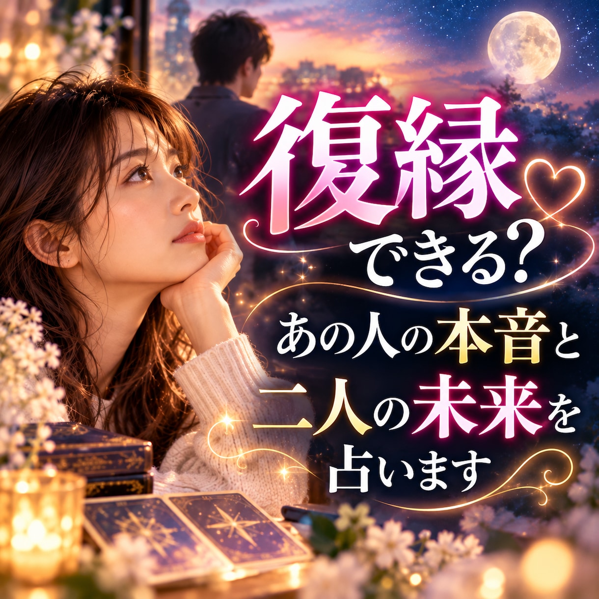 復縁できる？あの人の本音と二人の未来を占います 心に寄り添う鑑定であなたらしい未来への一歩を導きます イメージ1