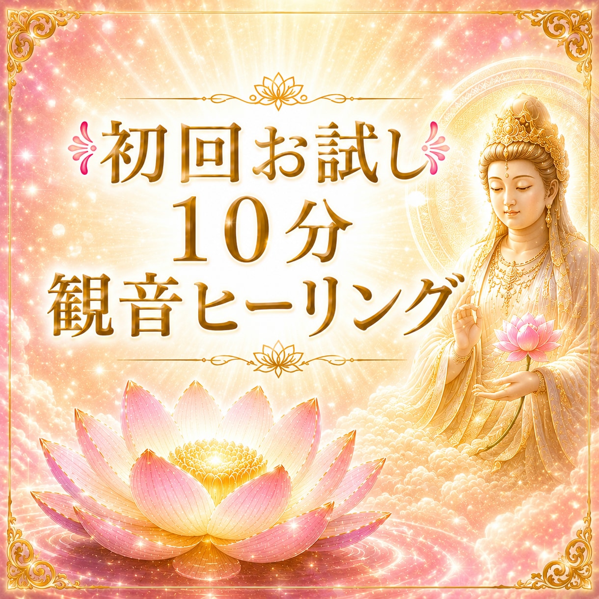 初回お試し10分間の観音ヒーリングをお届けします 観音様の光にふれる、静かな10分の癒し イメージ1