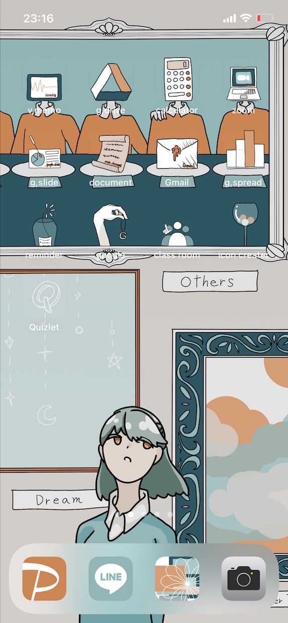 二次創作可•スマホのホーム画面をデザインします アプリアイコンもセットで作成！一次•二次創作も可！ イメージ2