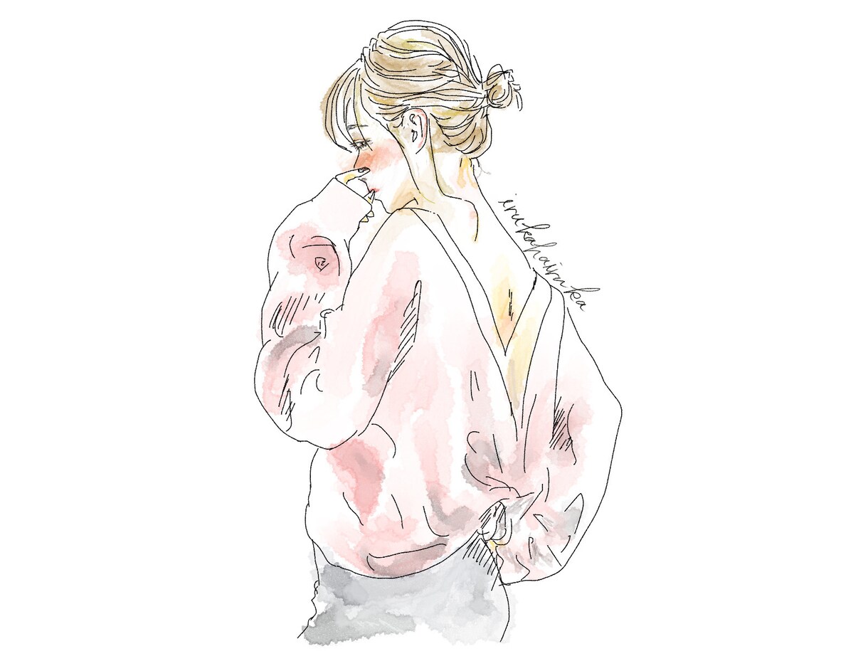 こなれ感のある女の子かきます 水彩風でお届け　おしゃれ感　透明感　好き　必見！ イメージ3