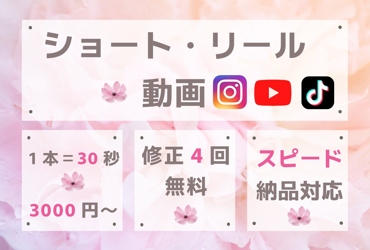 リール・ショート動画作成　できます 1本＝30秒　3000円　飲食店での動画投稿実績有り☺️ イメージ1
