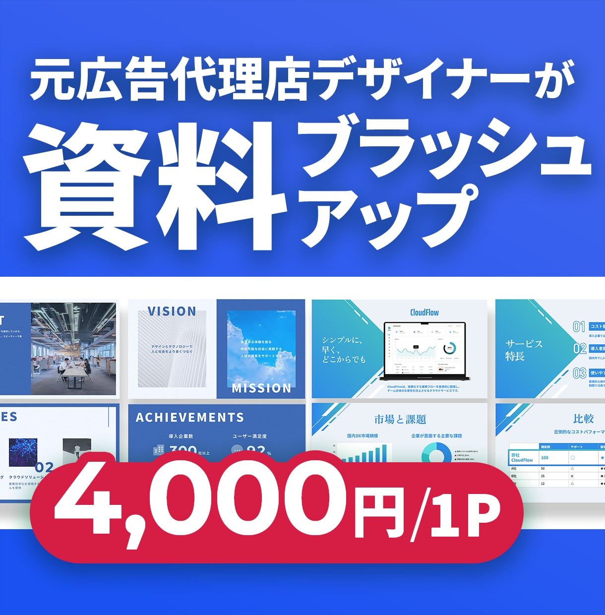 気軽に相談ください｜資料1枚からデザイン修正します お試しOK！資料修正をデザイナーに依頼｜営業・提案に イメージ1