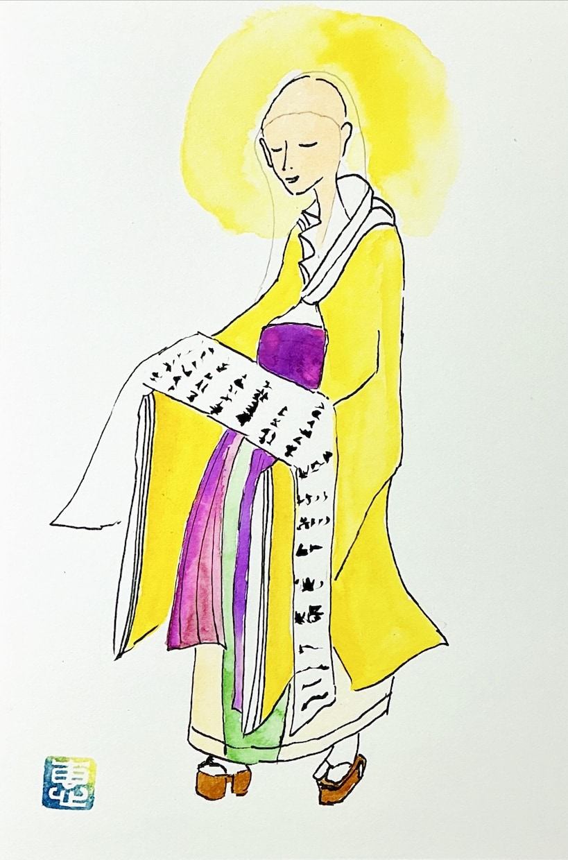 総実績7千件★浮世絵風に水彩で前世や守護霊描きます 美術系占い師がお客様を守る「見えない存在」を絵にします イメージ4