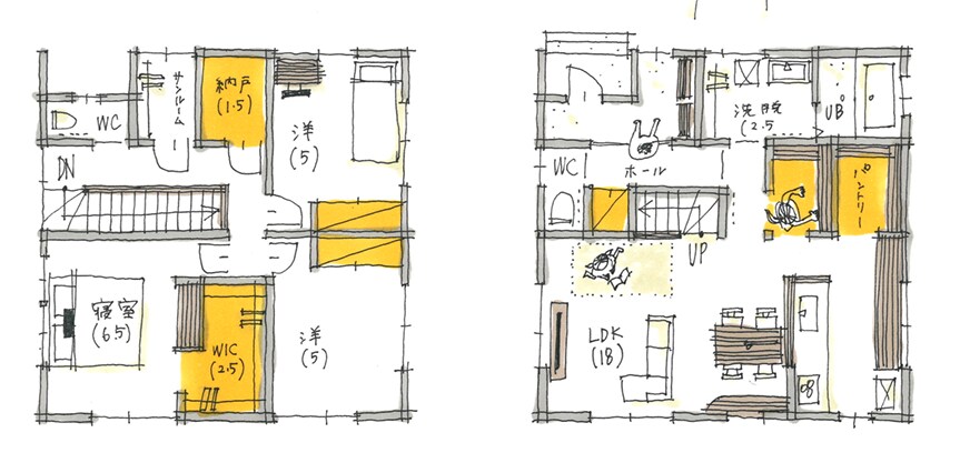 収納・間取・電気配線図確認致します 着工前の間取り図を第三の目で確認致します。 イメージ1