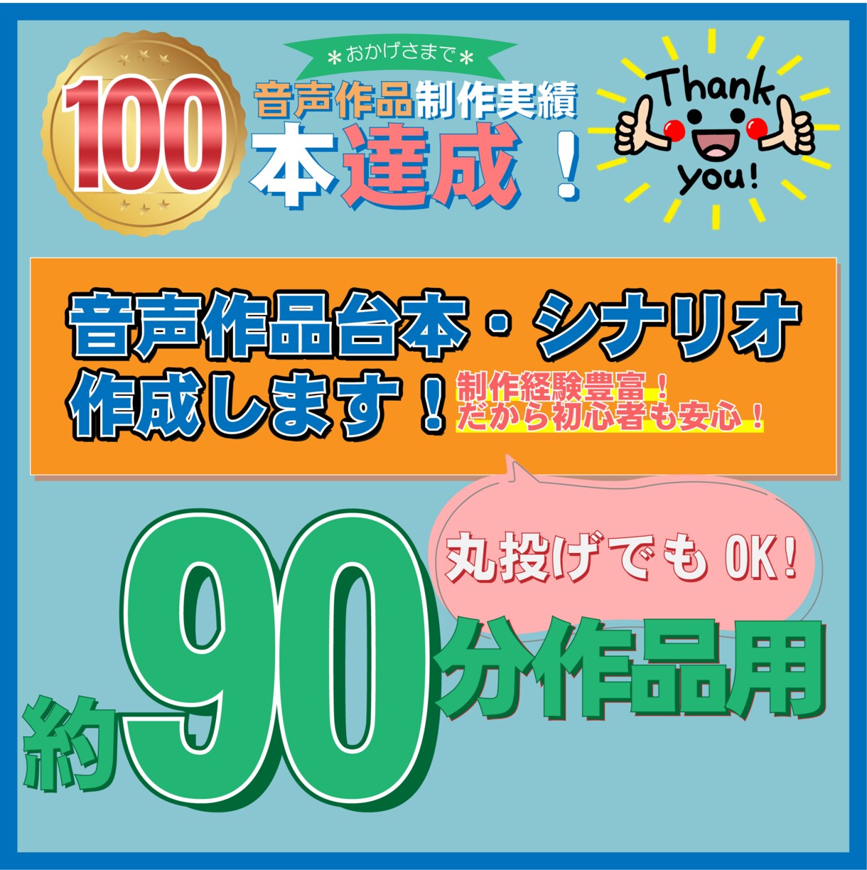 実績多数！音声作品の台本作成いたします 【音声台本累計100本突破！】お好みの台本制作致します イメージ3