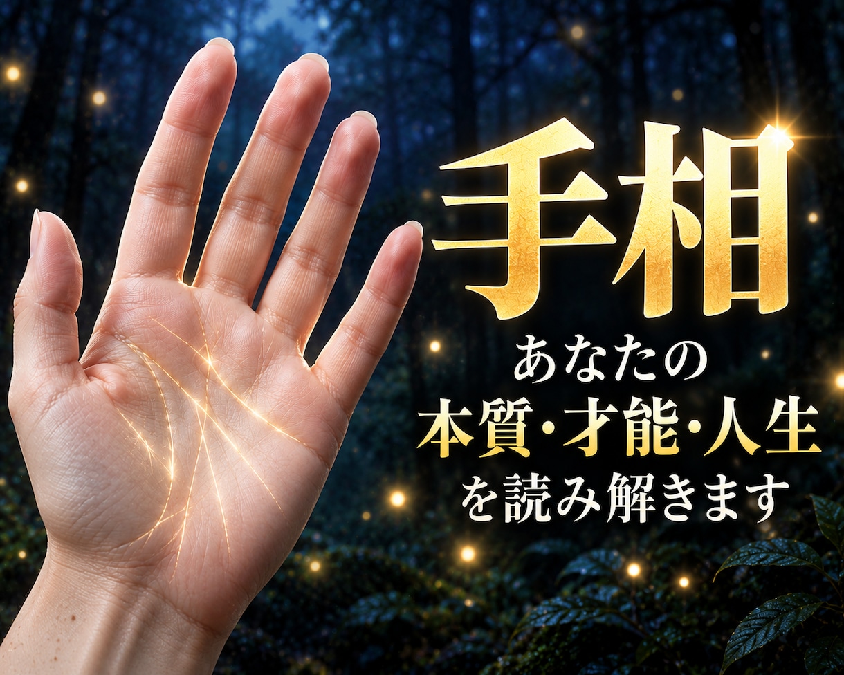 両手の手相から全体運を丁寧に鑑定します 迷いが晴れる。あなたらしい幸運の掴み方。 イメージ1
