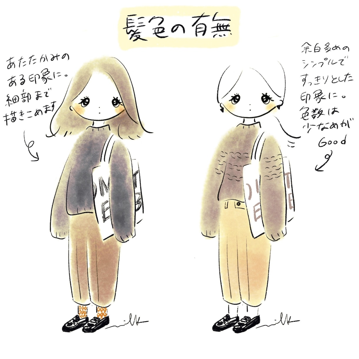 ゆるかわタッチのおしゃれな似顔絵お描きします ゆるくて親しみやすい！SNS用の似顔絵アイコン描きます イメージ3