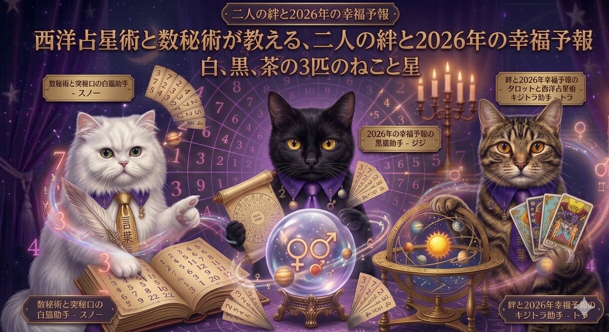 期間限定モニター価格二人の相性紐解きます 西洋占星術と数秘術が教える、二人の絆と2026年の幸福予報」 イメージ1