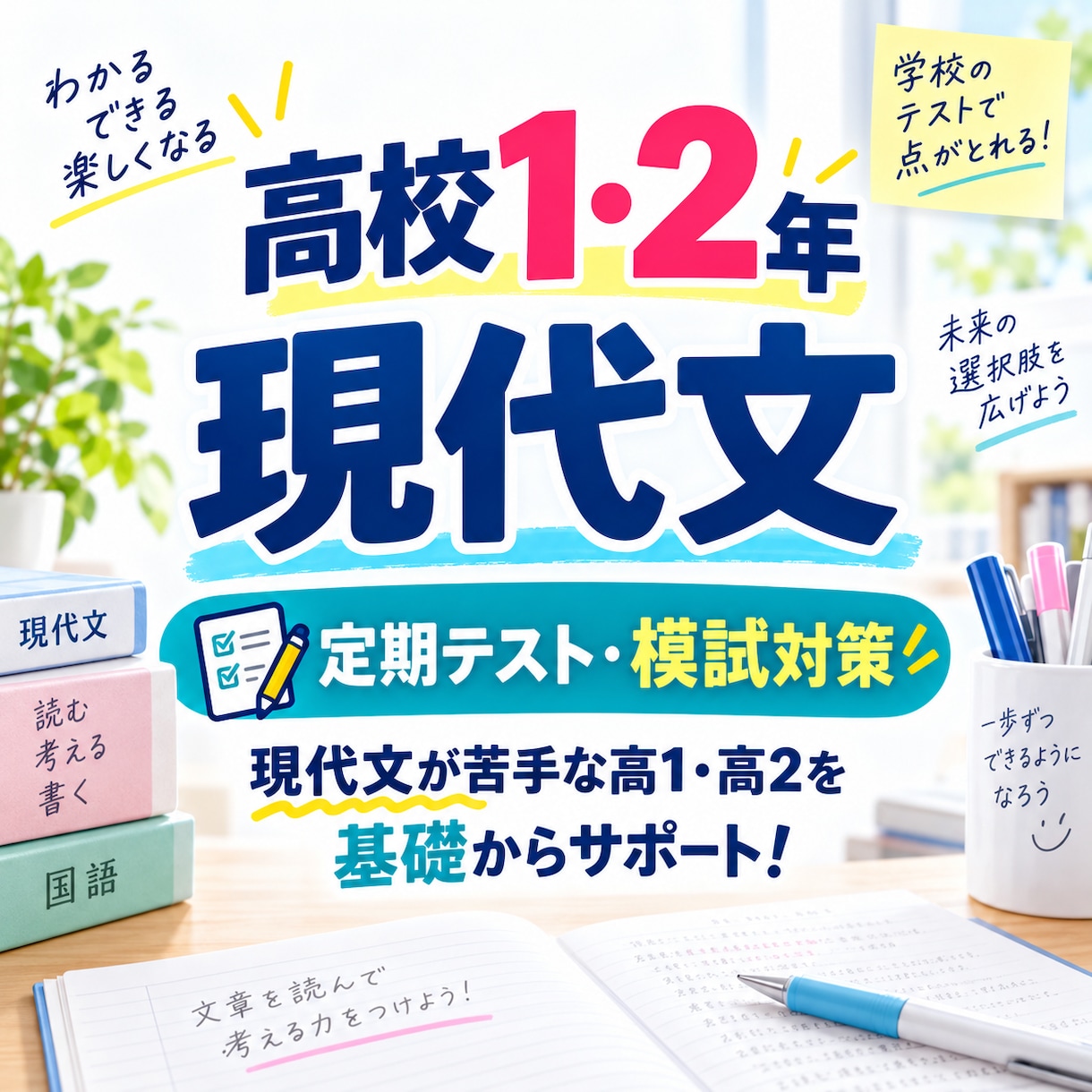 高校1・2年の現代文を基礎から教えます 現代文が苦手な高1・高2を基礎からサポートします イメージ1