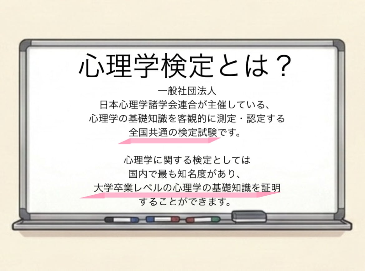 心理学検定に対応した講義を行います 知識ゼロでも大丈夫！心理学を学んで検定に挑戦してみませんか？ イメージ2