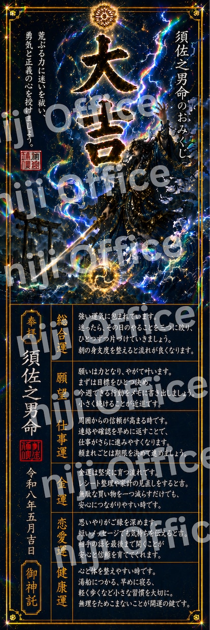 八百万神⭐︎おみくじに「気」を込めて開運します 何が当たるかな？護符代わりに使う金運上昇お守りも当たる イメージ6