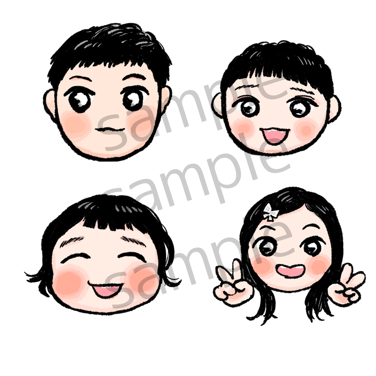 アイコン用の似顔絵描きます アイコンなどに使える似顔絵描きます（お顔のみ） イメージ5