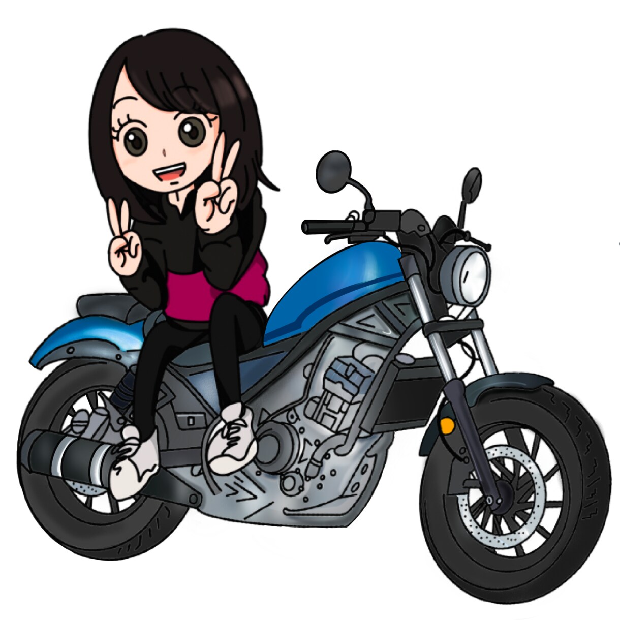 アイコンイラスト承っております バイクや車ともご一緒にアイコンイラストお描きします！ イメージ2