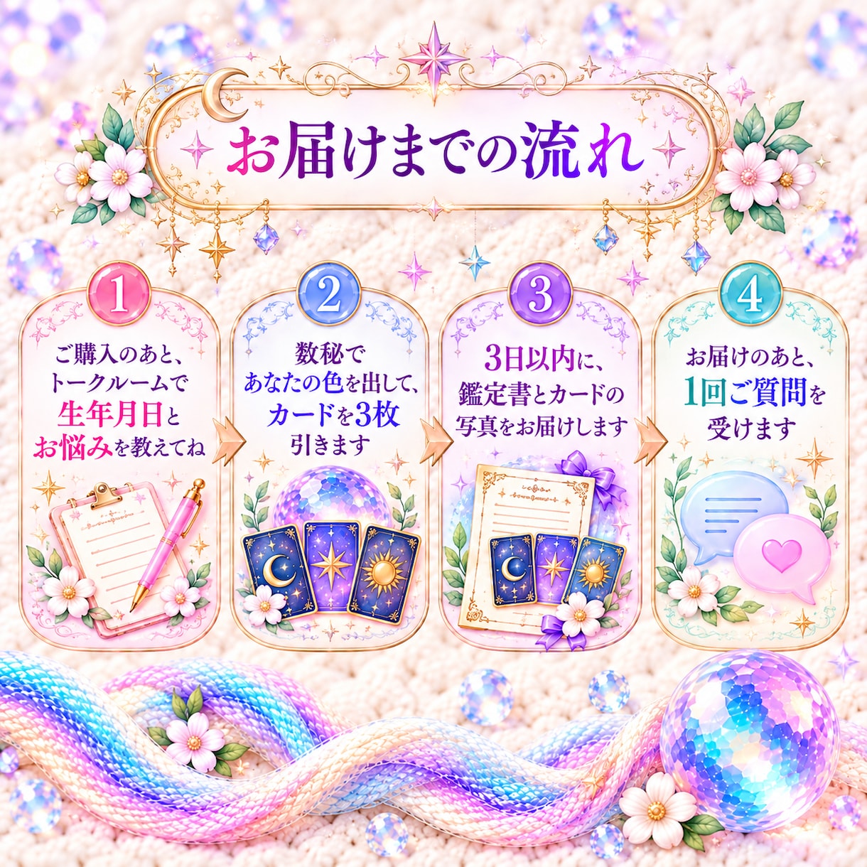 家族のことで揺れる心、遊色で看ます 子育ても介護も。がんばりすぎるあなたの今を数秘とタロットで イメージ2