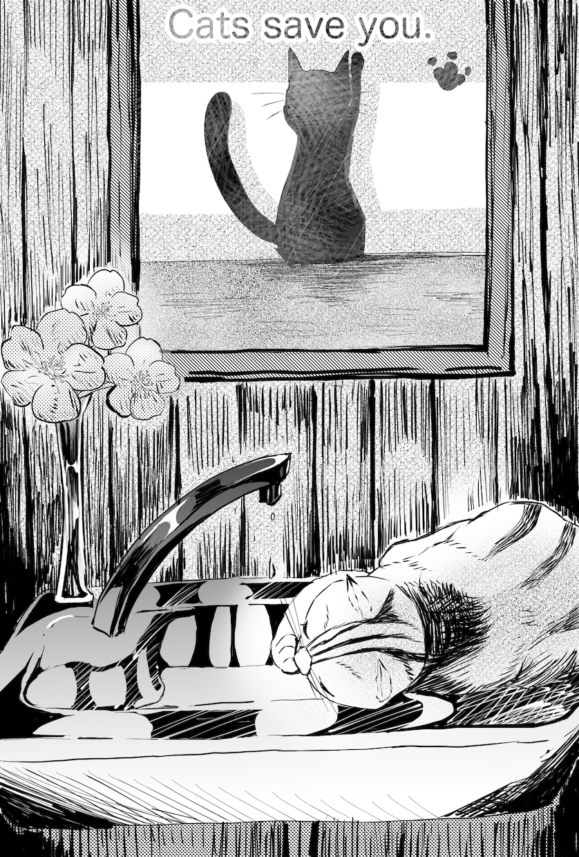 ご家族である動物(種類問わず)のイラストを描きます ご家族の動物ちゃんをコミック風にしてモノクロ絵にします。 イメージ1