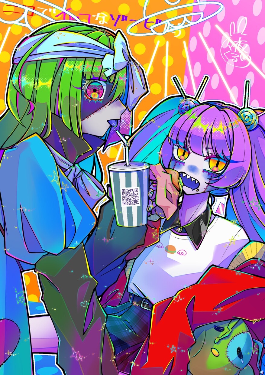 カラフルでキラキラなイラストを制作します SNSや動画などの活動用イラスト大歓迎！ イメージ4
