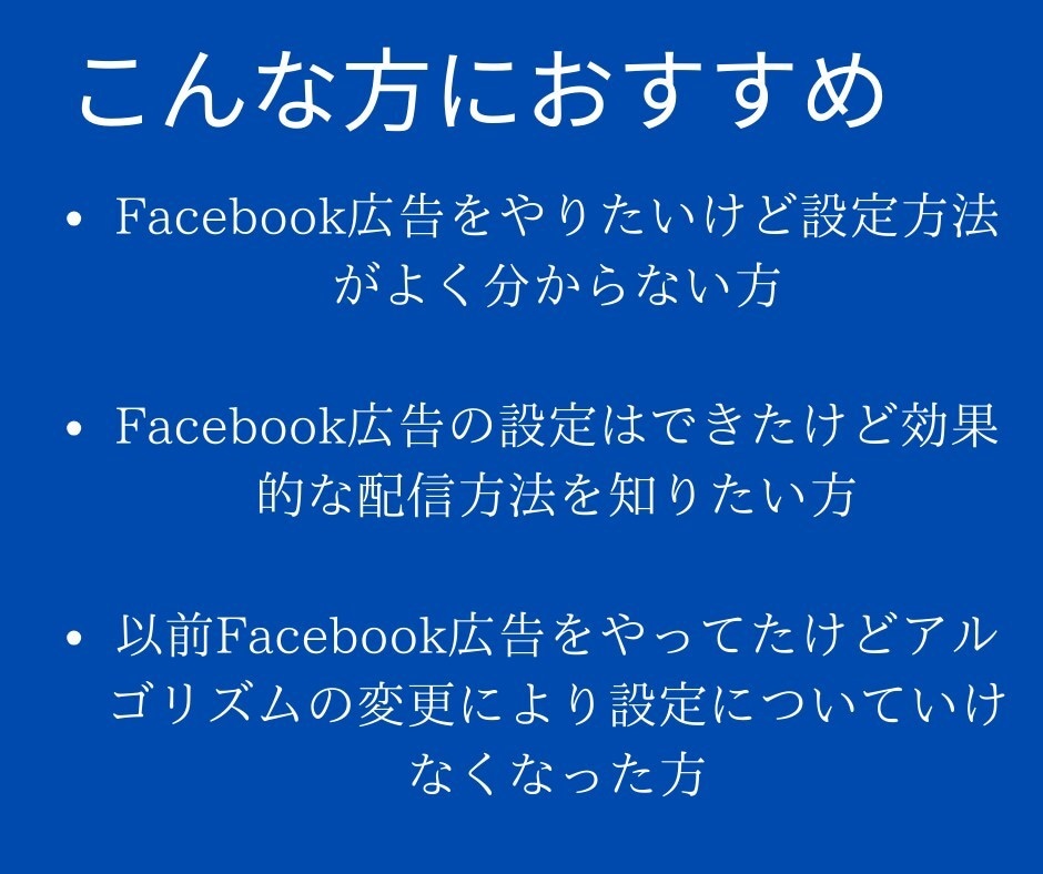 Facebook広告内製化支援します 自社内でFecebook広告が運用できる担当者を育成します イメージ2