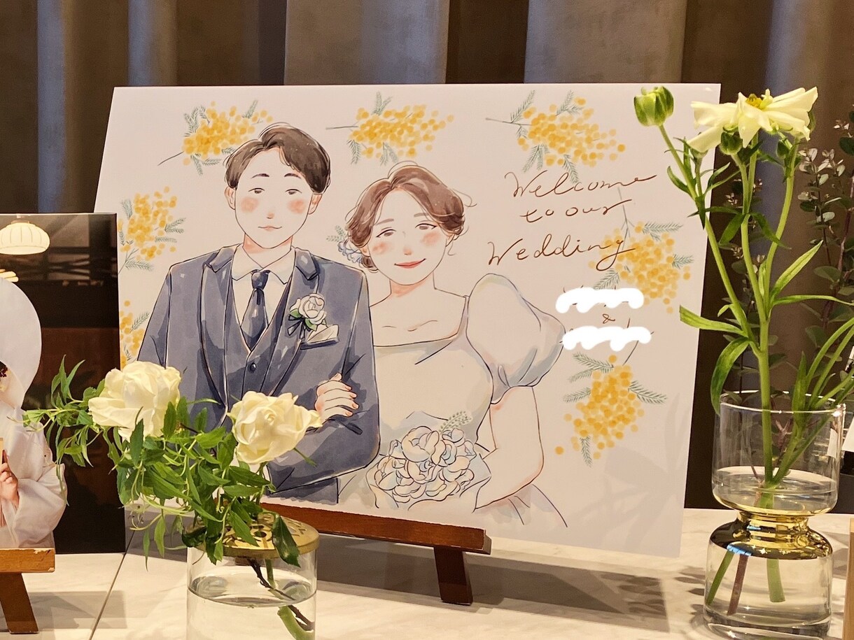 手描き風のおしゃれなウェルカムボードを描きます 文字入れやデザインなど、ご希望に添って作成します！ イメージ3