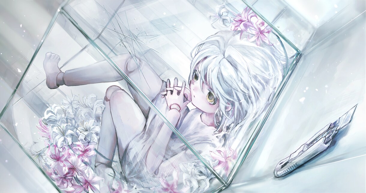 一枚絵の制作を承ります 物憂げな少女の一次創作イラストを描きます。 イメージ1