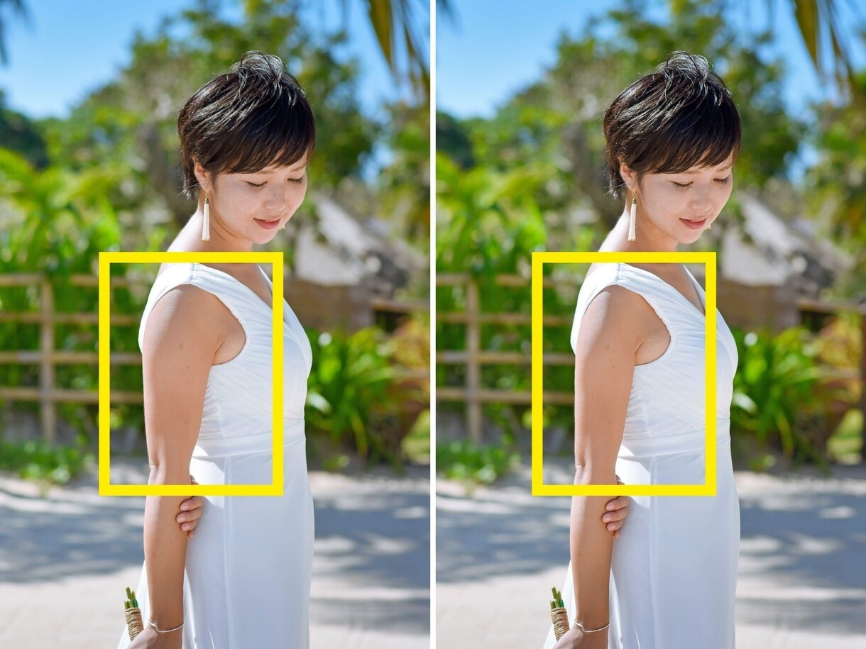 ウェディングフォトの人物写真レタッチします 10枚から対応♪ 痩身、シワ消し、美肌、バストアップなど イメージ4