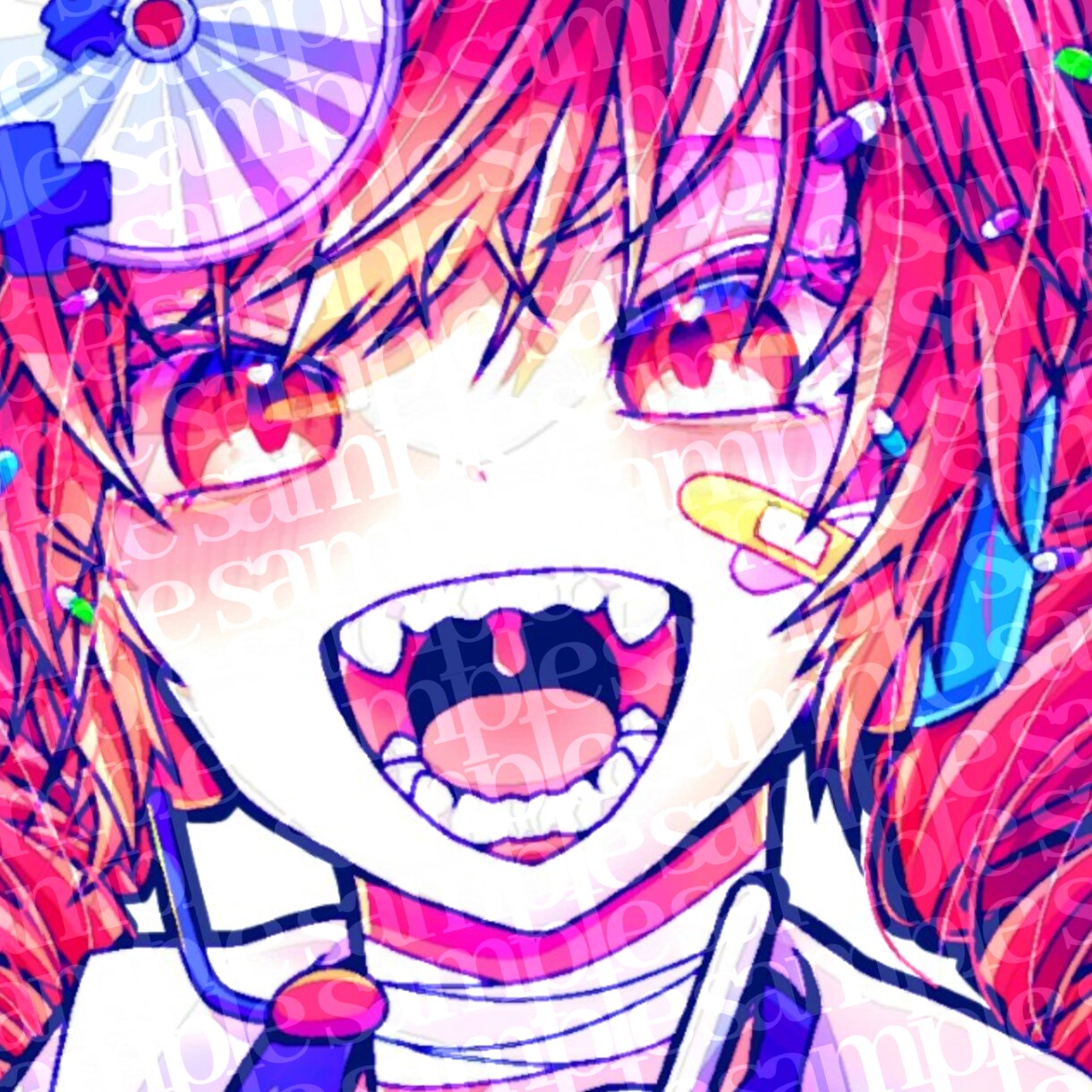 最短3日格安でSNSのアイコンイラスト制作致します 「誰もが目を奪われていく」キラキラアイコンイラストを描きます イメージ7