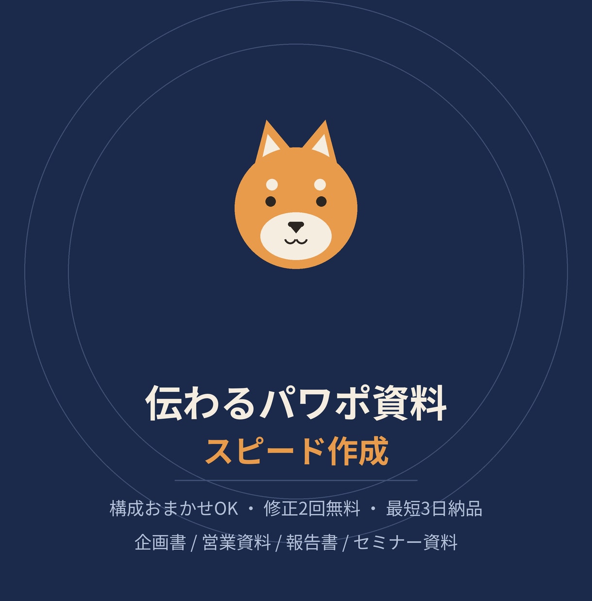 伝わるパワポ資料をスピード作成します 企画書・営業資料・報告書、構成から丸ごとお任せできます イメージ1