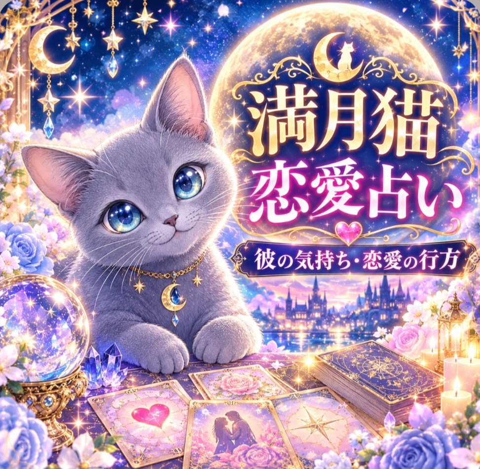 満月​猫占い✩心が癒される鑑定安心な未来へ導きます お悩みを優しく溶かしあなたの心に満月の優しさと猫のぬくもりを イメージ1