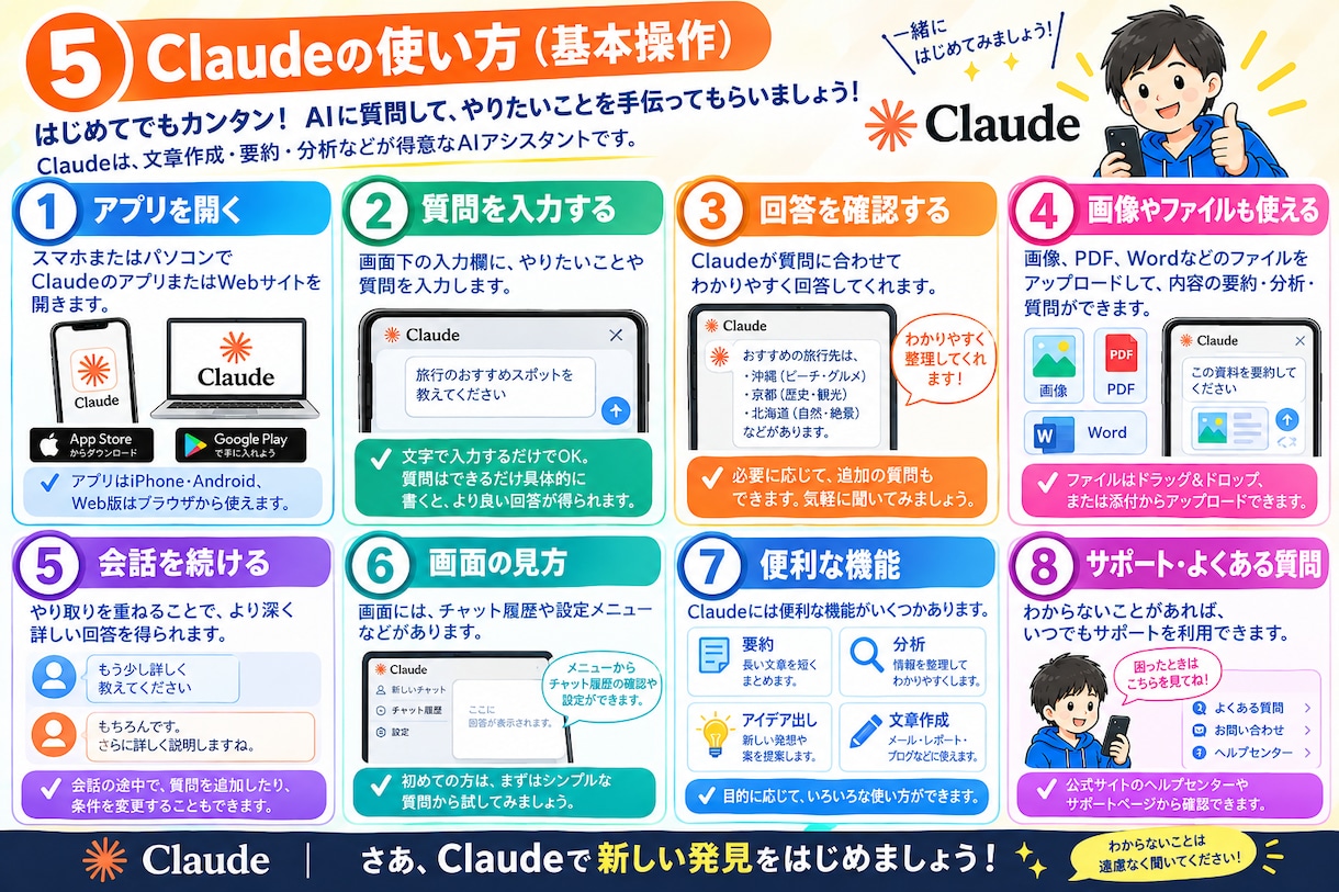 初めてのClaudeの使い方を教えます ダウンロードから基本操作まで丁寧にサポート イメージ5