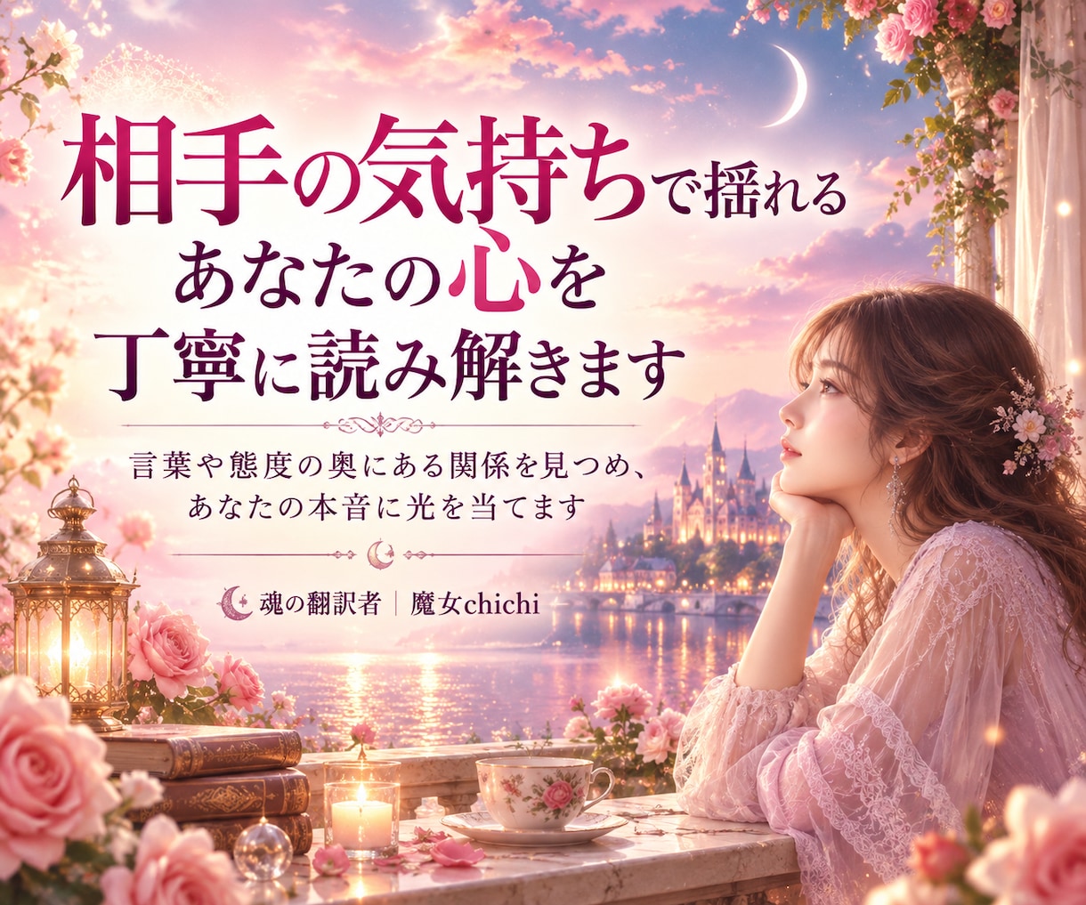 相手の気持ちで揺れるあなたの心を丁寧に読み解きます 言葉や態度の奥にある関係を見つめ、あなたの本音に光を当てます イメージ1