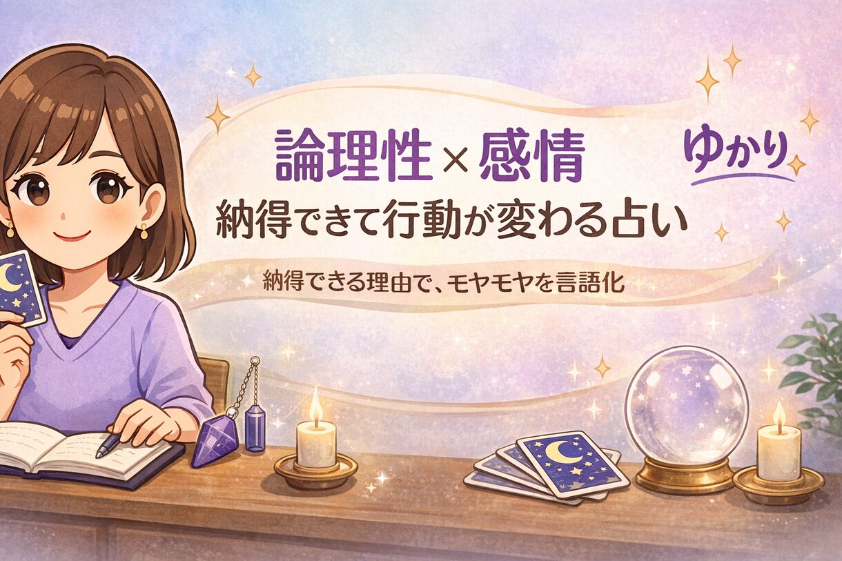 未来予測なし占い － 行動の再現性を占います 未来予言はしません。過去→現在の行動パターンから イメージ1