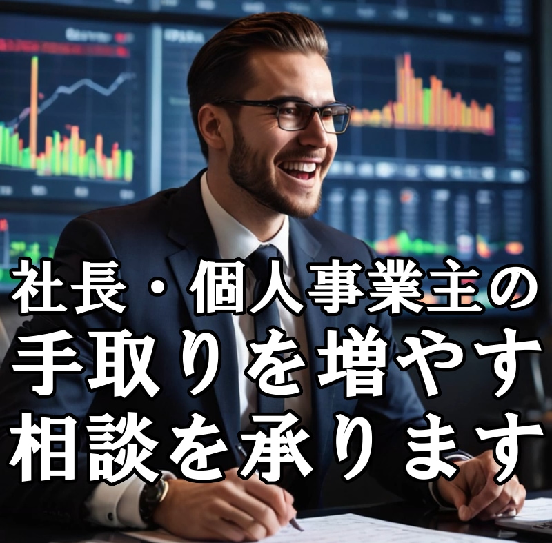 社長・個人事業主の手取りを増やす相談を承ります 社長の可処分所得をトコトン増やす具体策 イメージ1