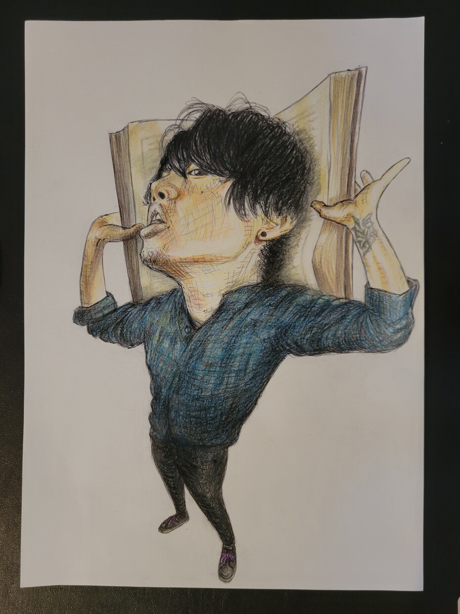 ちょっとリアルでちょっとコミカルな似顔絵を描きます アナログならではの独特なタッチ！！ イメージ3
